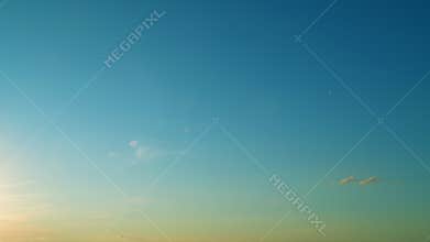 Nature Of Blue Sky With Clouds In Morning. Blue Sky Background With Clouds. Blue Sky With White Clouds. Timelapse.
