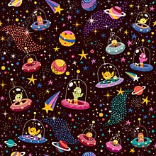 Cute aliens pattern