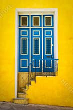 Colorful door on an old house in Havana