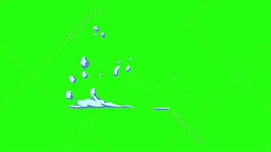 Loop animation liquid on green screen background