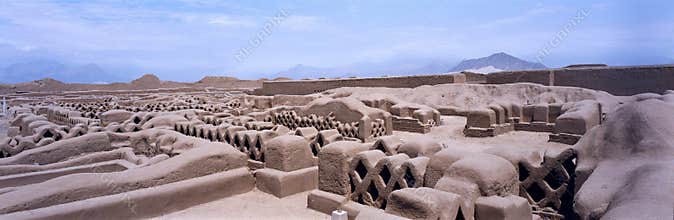 The ancient ruins of Chan Chan in Peru