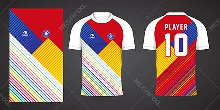 abstract colorful jersey sport design template