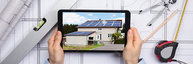 House Solar Energy Panel