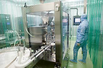 Pharmaceutical factory worker