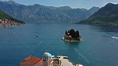 Small islands in Bay of Kotor