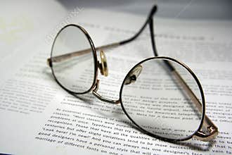 Glasses and a book