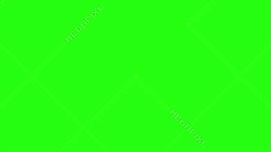 Loop animation lightning electric on green screen background