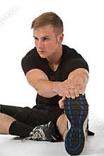 Streatching athlete