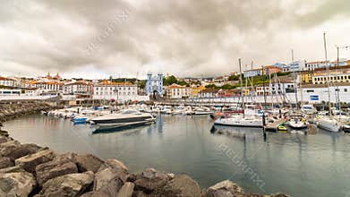 Cityscape in the Atlantic, Angra do Heroismo, Azores islands