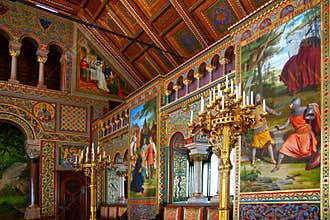 Luxurious interior of the Neuschwanstein Castle.