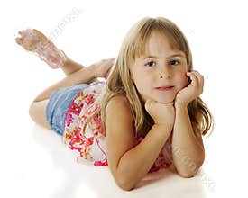 Elementary Girl Relaxing