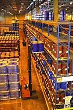 Forklift In Warehouse