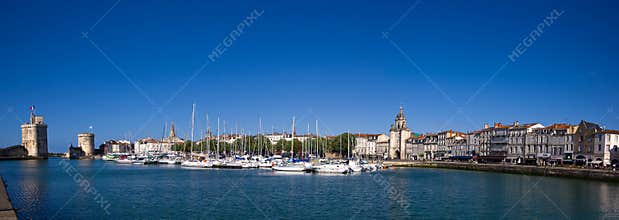 La Rochelle harbor panorama