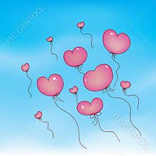 Flying Heart Balloons