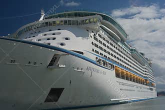 Adventure of the Seas Cruise Ship Docked at Port