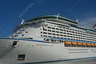 Adventure of the Seas Cruise Ship Docked at Port