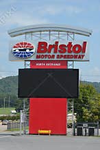Bristol Motor Speedway North Entrance Sign in Tennessee