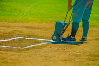 Youth baseball line draw