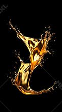 Splash Elegant luxury splash of gold liquid.