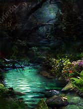 Night at magical river-2