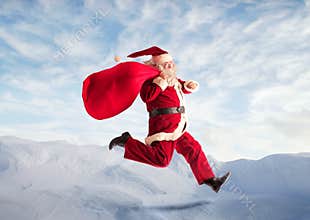 Santa Claus on the Mountains