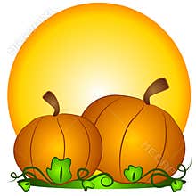 Big Pumpkins Sun Clipart