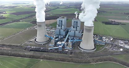 Brown coal power plant in Germany.
