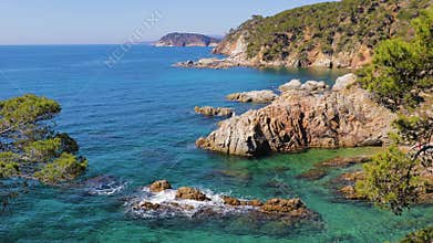 Nice detail from Costa Brava coastal in Spain, La Fosca