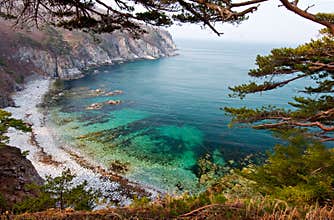 Sea bay, landscape, Russia