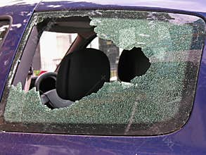 Smashed window