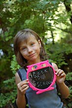 Girl going back to school