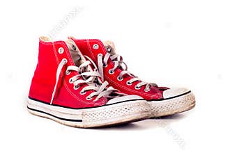 Vintage sports red shoes