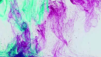 Abstract Powerful Vivid Color Ink Drops Spreading in Water Texture