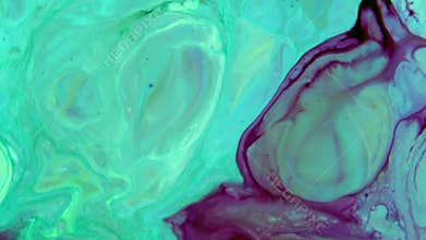 Abstract Background With Psychedelic Painting in Vivid Liquid Colors Texture