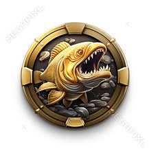 3d Rendered Fish Icon For Casual Game