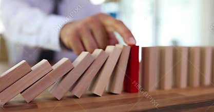 Finger stops domino effect of protection and insurance blocks