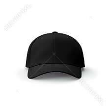 Black Baseball Cap Isolated on White Background.