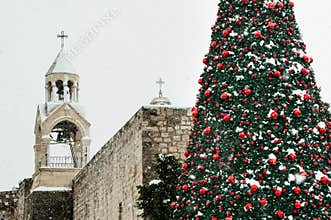 Christmas snow in Bethlehem