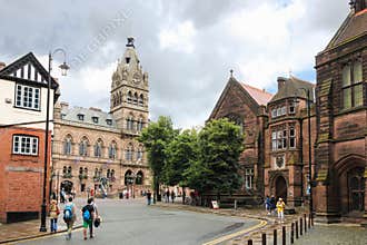 Town Hall viewed from Werburgh. Chester. England