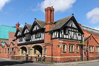 Tudor building in Bath street. Chester. England