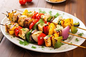 assorted fish skewers ready for a summer cookout