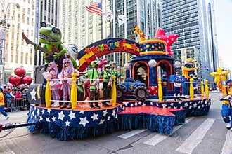 Annual Macy\'s Thanksgiving Parade on 6th Avenue. Major tourist attraction and kick off to Holiday Season 2023.