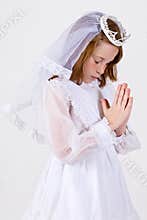 Young girl's First Communion