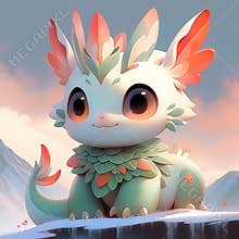 New Year 2024 Dragon cute 3D christmas
