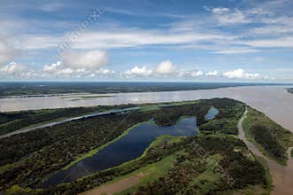 Phenomenon of Amazon - meeting of the waters
