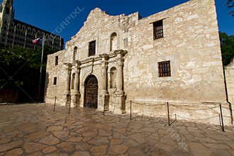 The Historic Alamo, near Sunset.