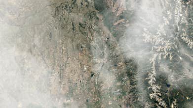 zoom in from space on Colorado Denver USA