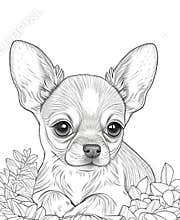 The Cutest Dog with big eyes Coloring Pages for dog lovers