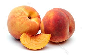 Two Peach and sliced peach