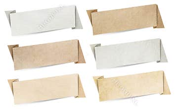 Origami speech banners paper texture